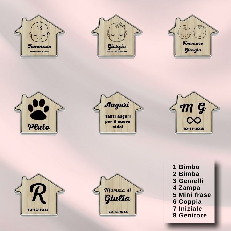 Portachiavi Collezione Sentiero con Casa e incisione personalizzata - immagine 2