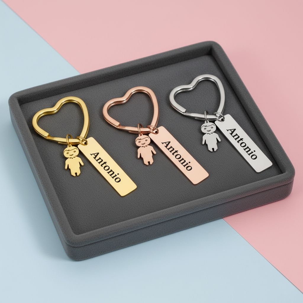 Portachiavi Collezione Magia con Bebè e nome personalizzato - immagine 2