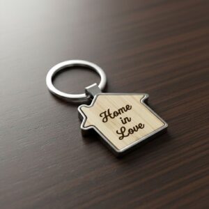 Portachiavi Collezione Sentiero con Casa e incisione personalizzata