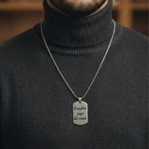 Collana Collezione Alpha con incisione personalizzata