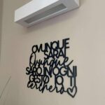 Decorazione per parete con canzone Ovunque Sarai