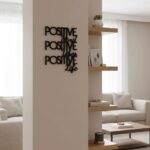 Decorazione per parete con frase Positive Mind