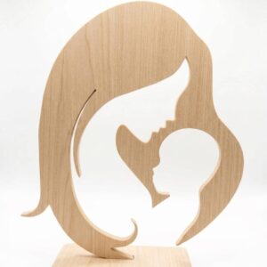 Eterno Abbraccio Mamma e Figlia idea Regalo in legno