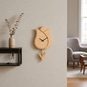 Orologio da Parete Tulipano in Legno