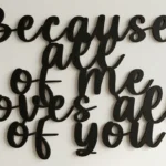 Decorazione per parete con canzone All Of Me