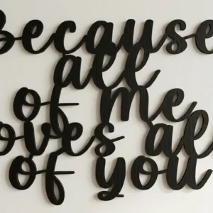 Decorazione per parete con canzone All Of Me